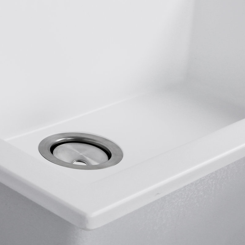 Plymouth 33'' L Single Basin Kitchen Sink, White