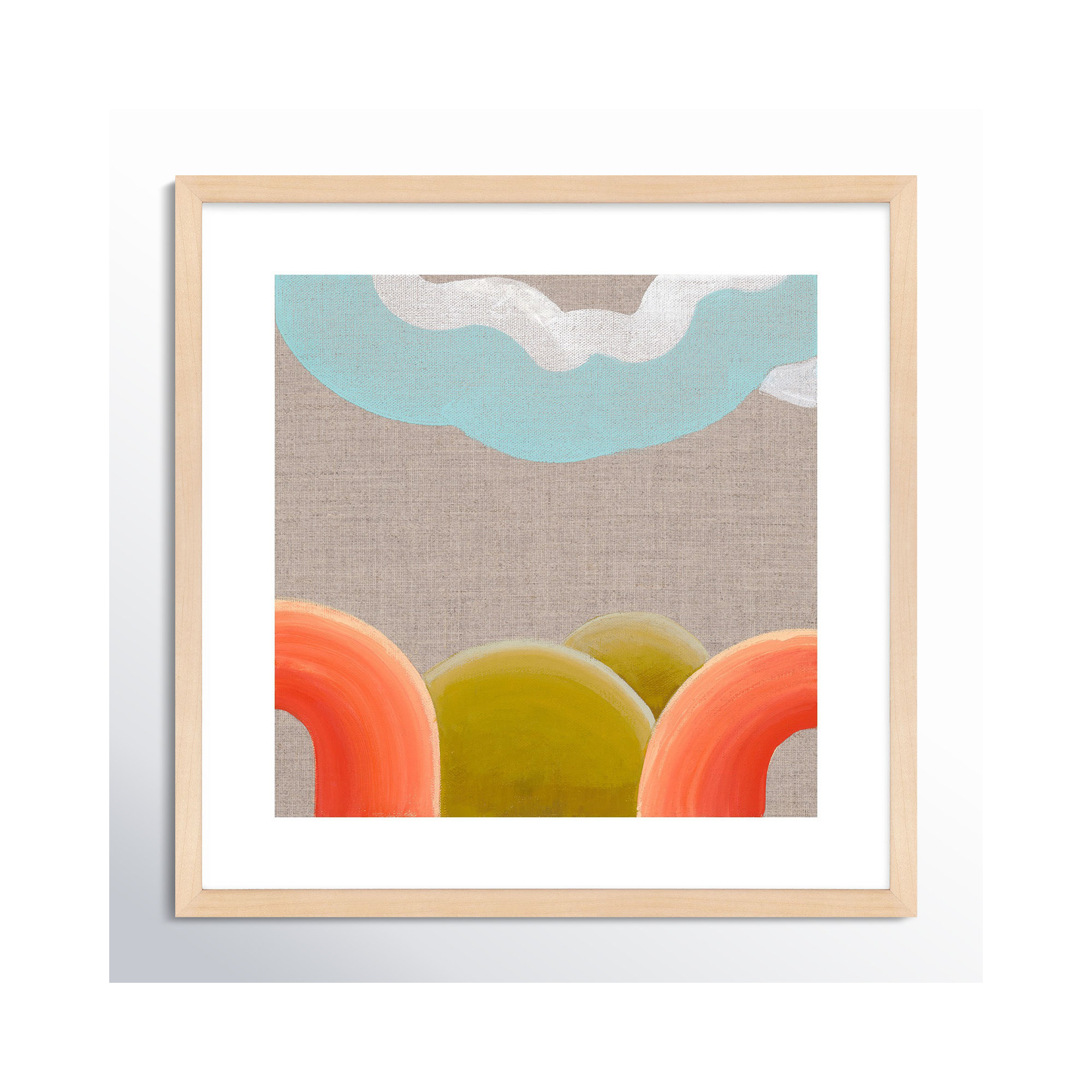 Sunrise 1 by Andrea Stokes, Maple Framed, 16" W x 16" H