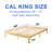 Amylia 14" Heavy Duty Platform california king bed frame, Noise-Free Silent Structure, Zero Formaldehyde Eco-Friendly Varnish, Solid Wood & Bamboo Iron, No Box Spring Required for Bedroom-147289318-170940784