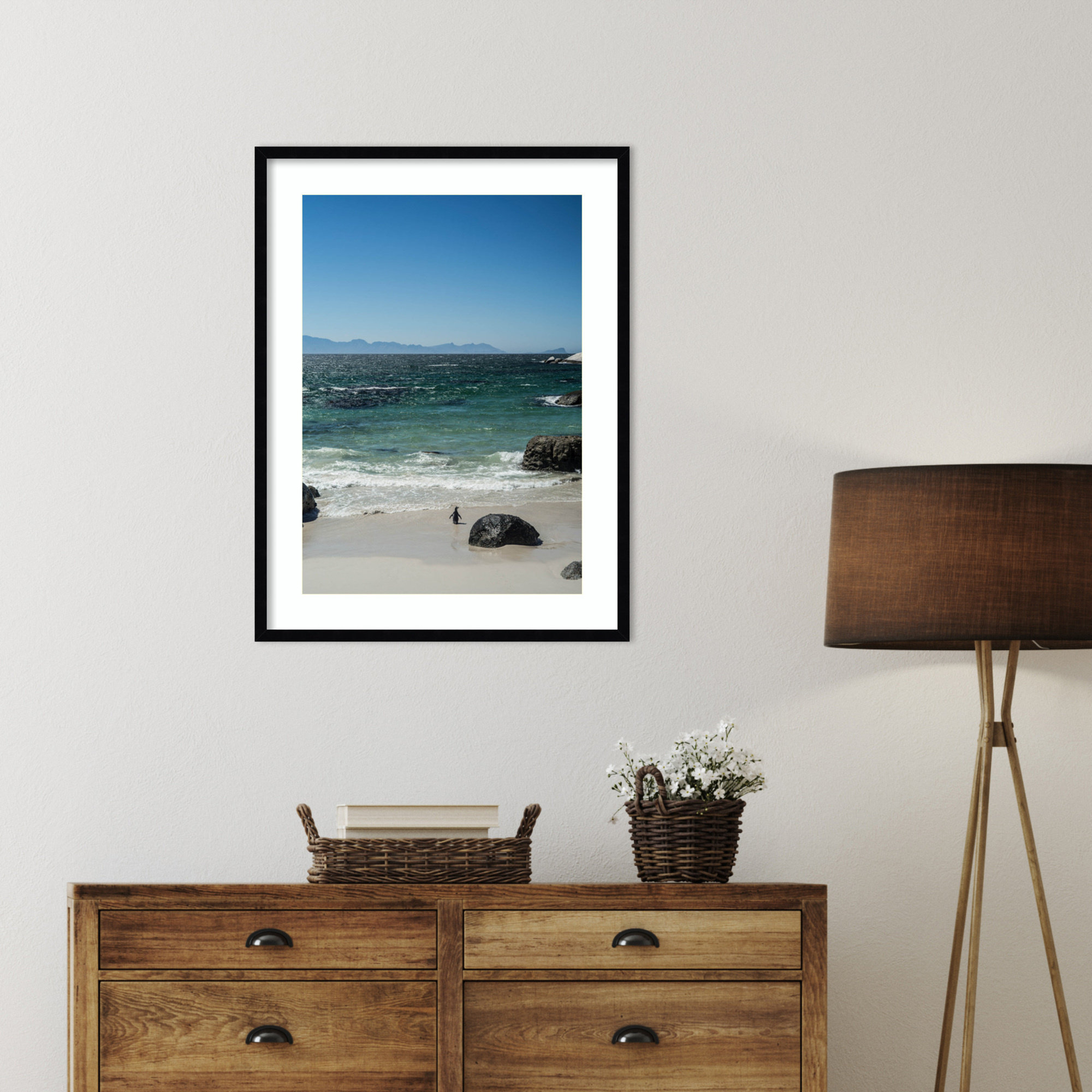 Heading Out to Sea by Shot by Clint Wood Framed Wall Art Print, 33" H x 25" W, Black