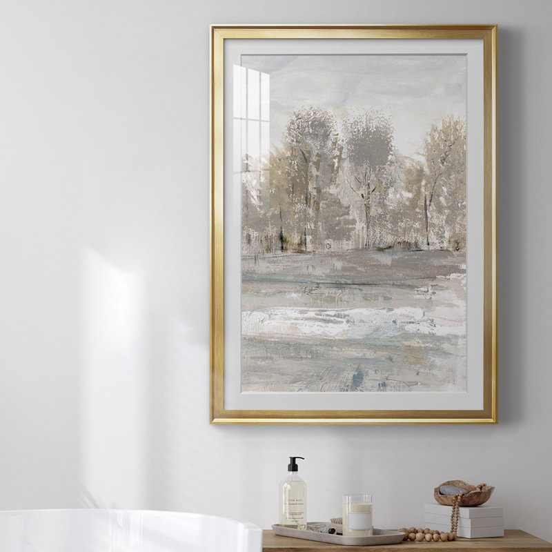 «Meadow's Edge I», reproduction encadrée de qualité supérieure - prête à être accrochée, Or, H 42,5 po x l 30,5 po