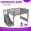Lit mezzanine simple / double en bois massif avec garde-robe et tablettes intégrées-1247025116-1247025118