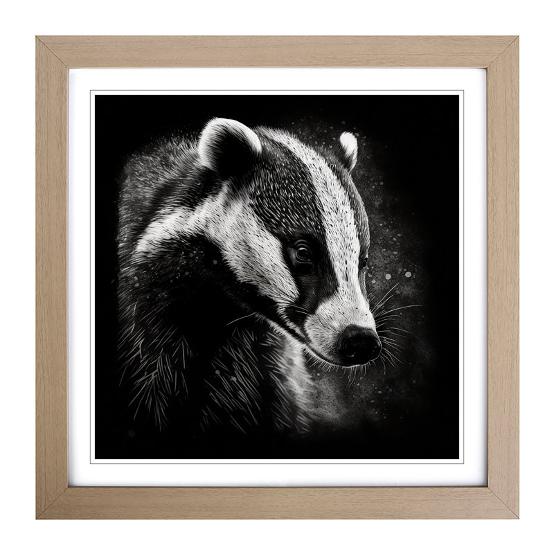 Single Picture Frame Print on Wood, Oak