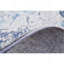 Tapis bleu argenté à motif abstrait et lavable à la machine-154275111