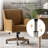 Ackeron Julia Farmhouse 360° Swivel Office Chair with Adjustable Height and Curved Armrests-1143700683