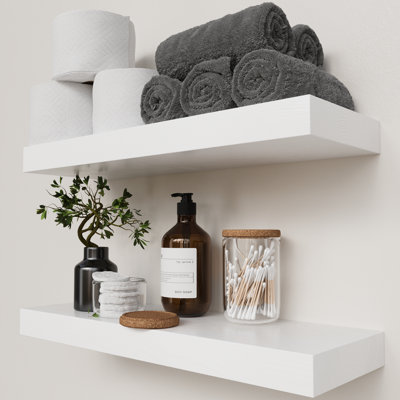 Solid Wood Floating Shelves, Wooden Shelves for Wall