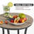 Loddon Aluminum Outdoor Patio Dining Set with Dining Table, Small Side Table and Stackable Chairs-2062317906-2062317907