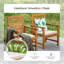 Chaise de salle à manger d'extérieur en bois massif avec coussin Doracia