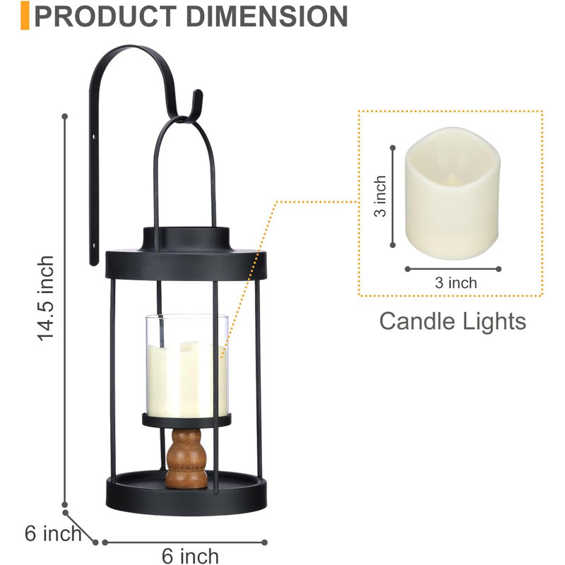 Metal Wall Lamp, Candle Lantern