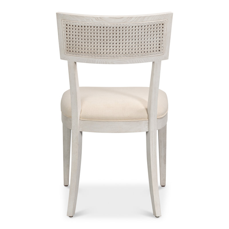 Ridge Upholstered Dining Chair, White