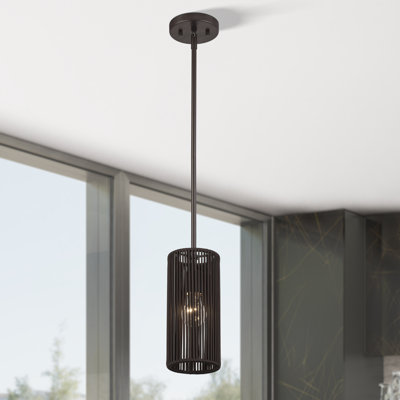 Mini-luminaire suspendu en laiton antique 1 lumière Acordia