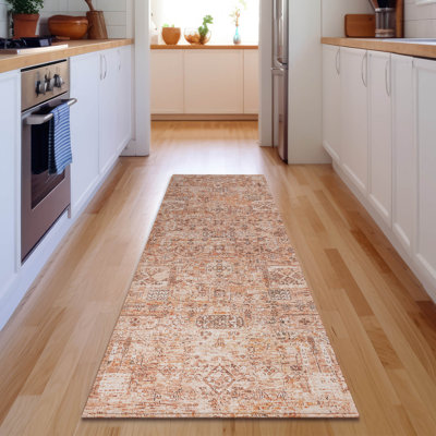 Premium Machine Washable Cerrito AMF611 Salmon Rug