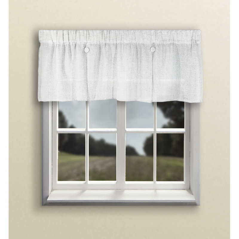 Matanah Tailored Window Valance, Antique White