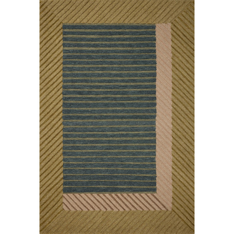 Brigette Romanek Madi Green / Multi Area Rug, Rectangle 2'3" x 3'9"