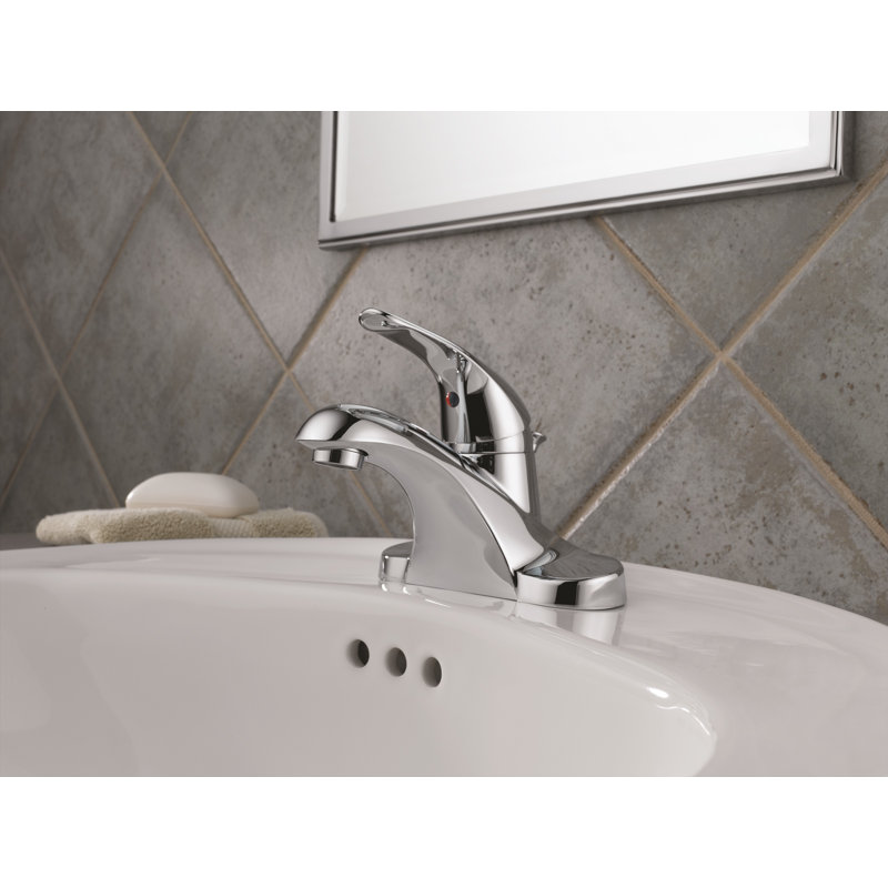 Centerset Bathroom Faucet with Drain Assembly