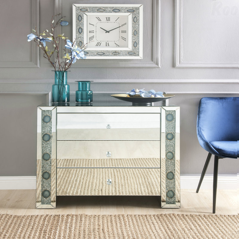 Armoire en miroir et en faux agate pour un décor élégant