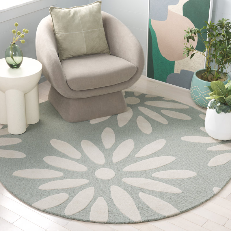Takarah Wool Area Rug, Round 6'