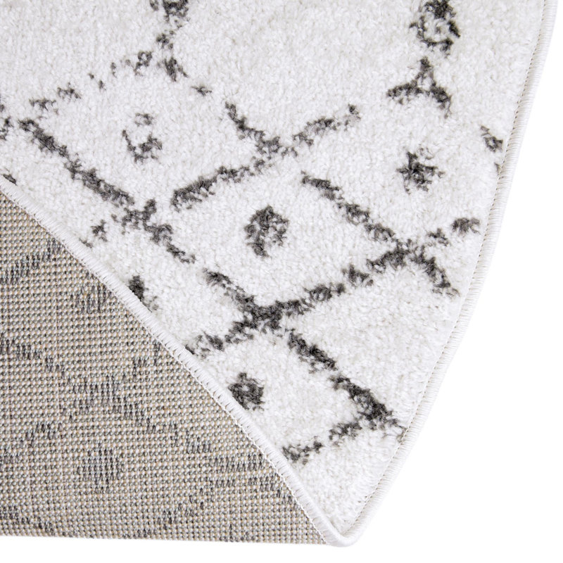 Isaiu Geometric Indoor Rug, Round 7'10"