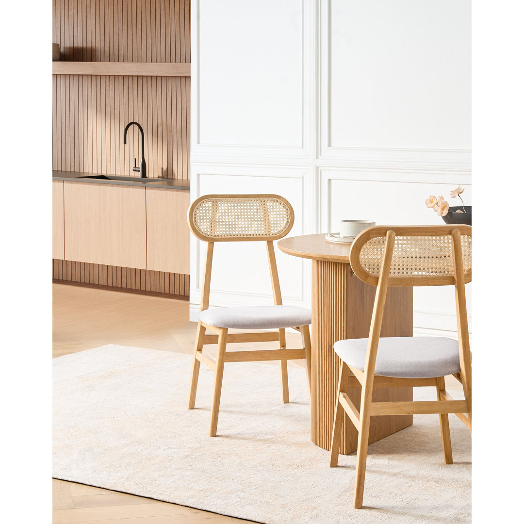 45cm H Polyester Upholstered Side Chair in Brown