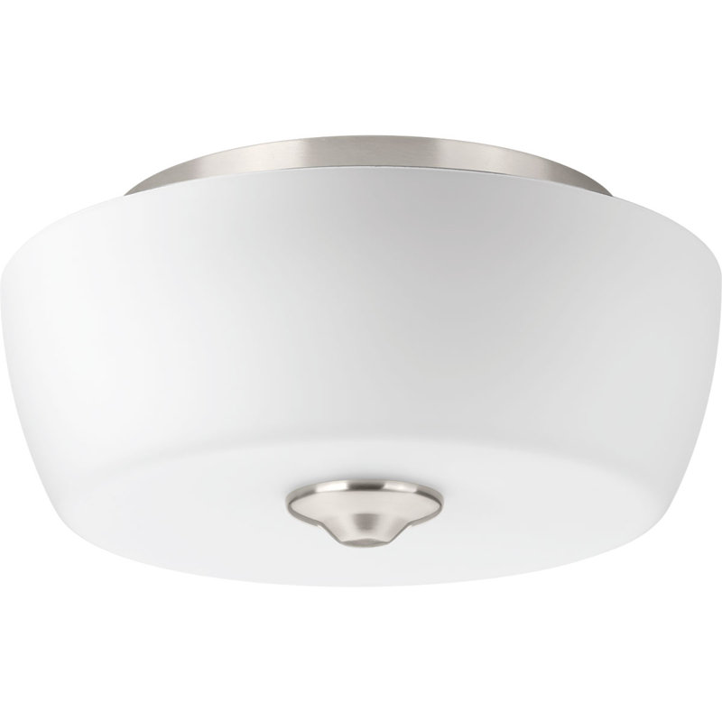 Devi Glass Flush Mount, Brushed Nickel