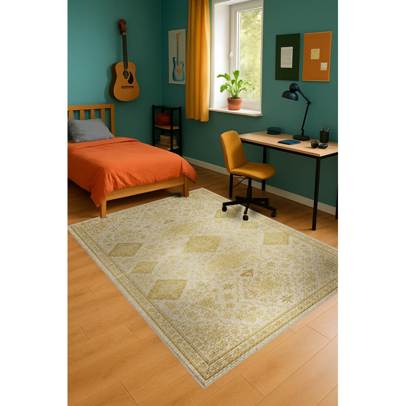 Tapis beige tissé traditionnel Mosso, 2' x 2'11"