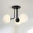Keden Glass Semi Flush Mount
