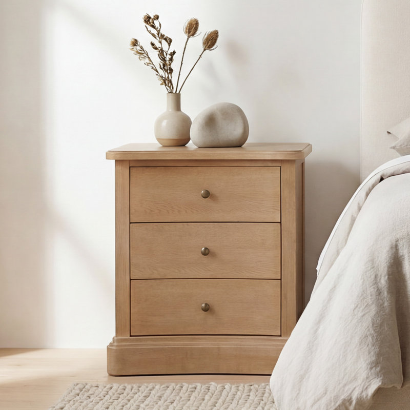 Clarence 3 - Drawer Nightstand, Brown