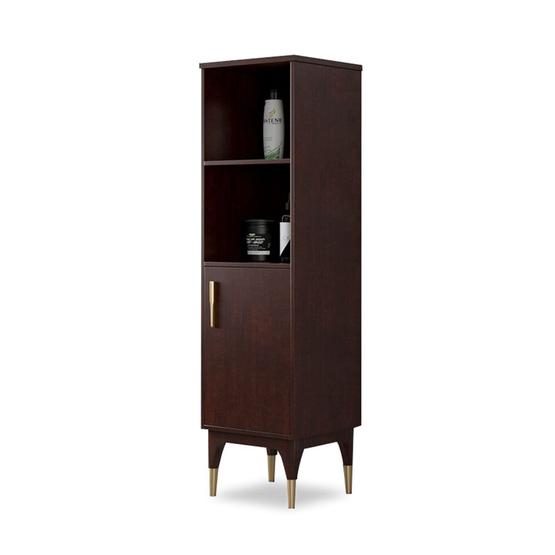 Nouveau meuble-lavabo en bois d'hévéa de style chinois avec rangement pour salle de bain, 59.1 "H x15.7"W x 13.8"D