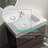 30"W Freestanding Walnut Bathroom Vanity with Sink Three Storage Drawers-1397770434
