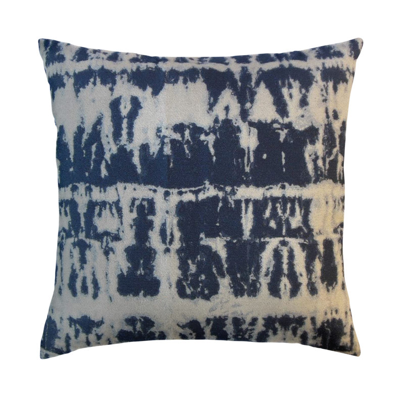Oreiller Yasen Tie Dye, 12 po x 18 po, Bleu / blanc, Coussin lombaire