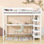 Lit mezzanine avec bureau intégré Heri par Harriet Bee-525145003-525144982