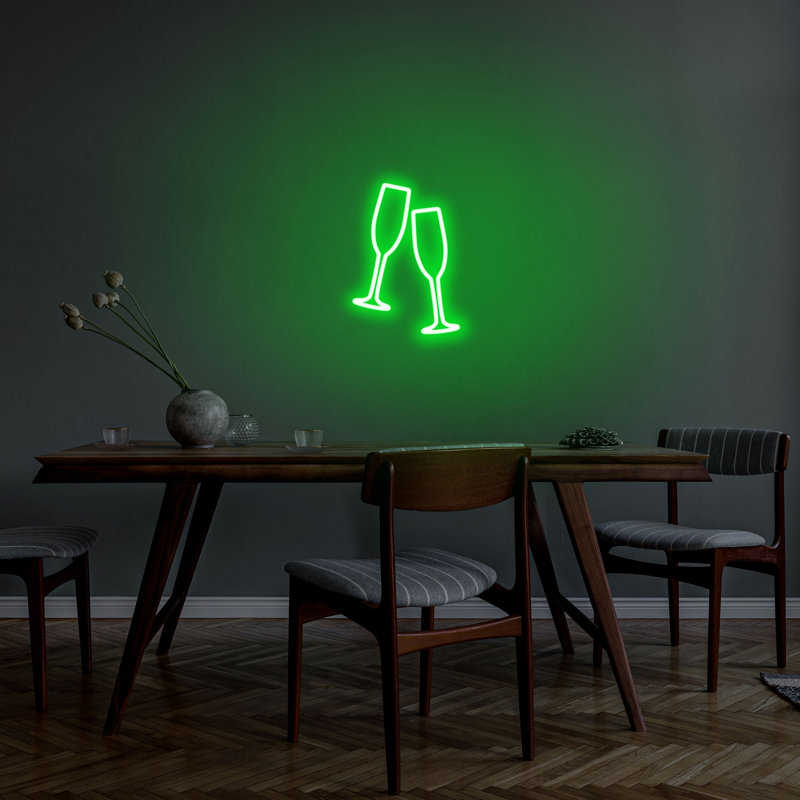 Bande d'éclairage flexible à DEL néon, vert - IP67 imperméable, 13,8 x 10,2 x 0,8 pouces | Adaptateur 12V DC, 20,16 Watts, 12V 2A inclus | Gabarit en mousse de PVC, système de suspension murale intégré | Parfait pour la décoration intérieure et les fêtes