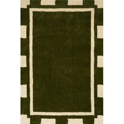 Bordered Hand-Tufted Rug