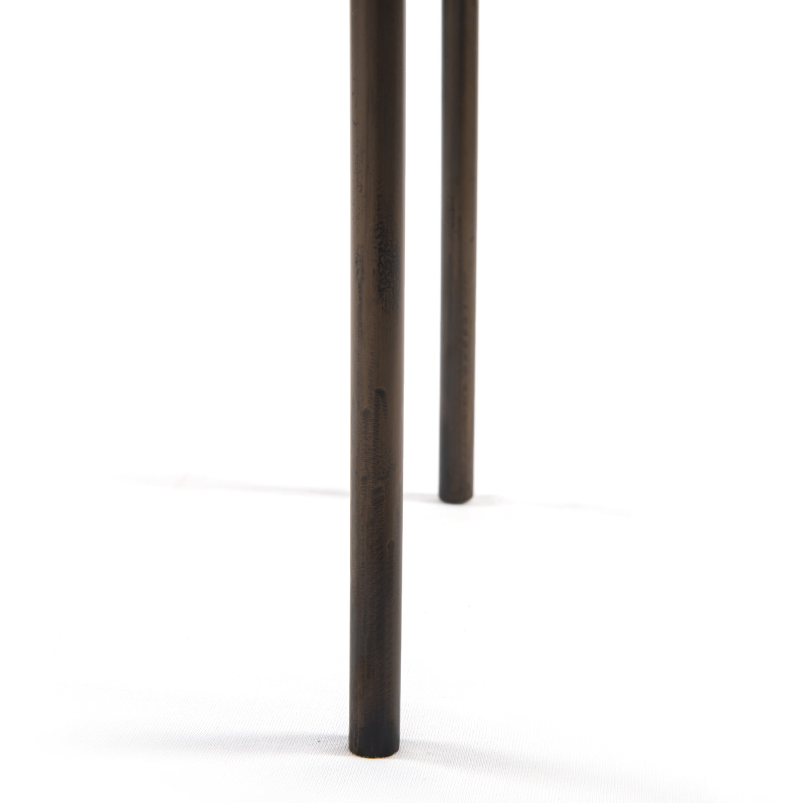 Brinley Metal Planter, Weathered Brass, 26" H x 15" W x 15" D