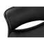 Modern Office Armrest Seat - Ergonomic, Adjustable Height, Swivel, Black Padding Sitting Chair , Leather Look