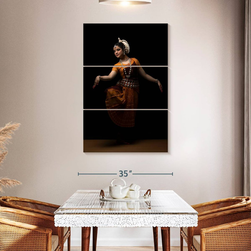 Enn Indian Odissi Dancer, 50" H x 32" W