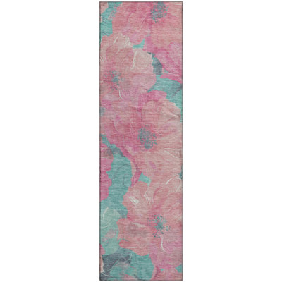 Premium Machine Washable Floyd AMF1542 Floral Rug