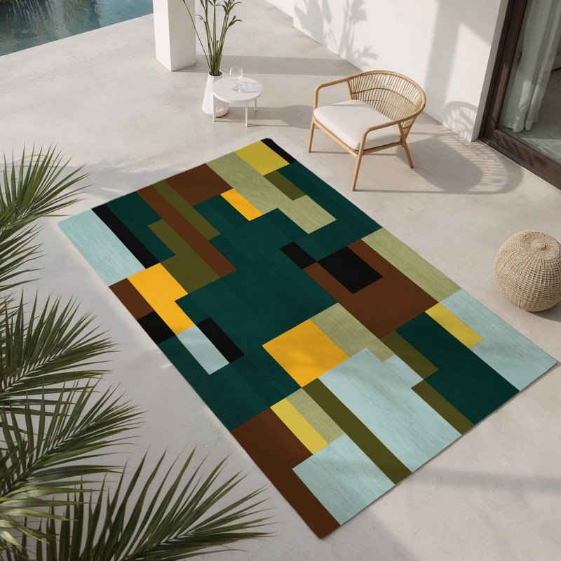Tapis intérieur et extérieur Blocked Biosphere, Rectangle 4pi x 6 pi