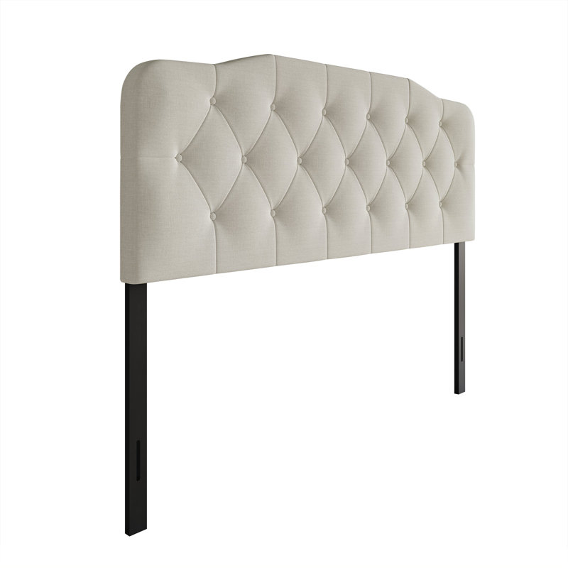 Tête de lit tapissier Raichelle, Gris chaleureux, Simple