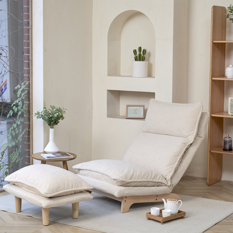 Lazy Sofa Balcony Leisure Chair Bedroom Sofa Chair Foldable Reclining Chair Leisure Single Sofa Functional Chair