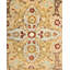 Tapis jaune / beige traditionnel noué à la main de conception unique Keller
