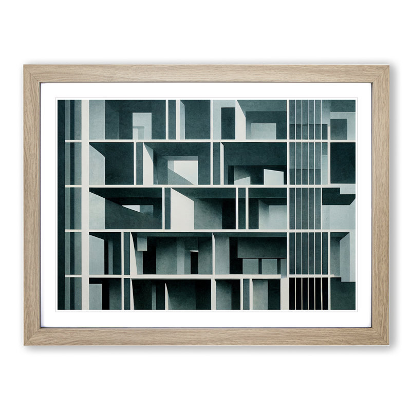 Architecture - Framed Print, 46cm H x 64cm W, Oak Framed