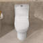 Toilette en céramique à chasse double 19 po à fermeture double avec siège confortable et hauteur d'assise Ada