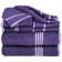 Ensemble de serviettes 8 pièces Bremen - Accessoires de salle de bain en coton avec 2 serviettes de bain, 2 serviettes à mains, 2 débarbouillettes et 2 serviettes essuie-doigts