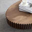 Table basse ovale en MDF noyer pour le salon, peu encombrante Facile à nettoyer