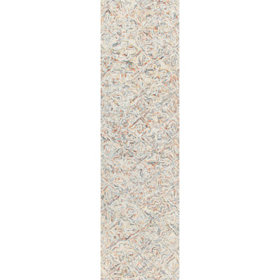 Barranco Hand Tufted Wool Gray/Yellow/Orange Area Rug