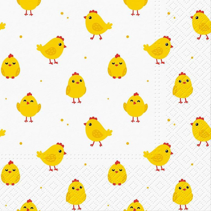 Ensemble de 20 serviettes de poulet mignonnes