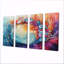 «Blue Rainbow Dram Op Art Fragments III» - et art mural - Art mural moderne-1820217751-1820217744