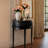 Black Solid + Manufactured Wood Console Table