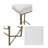 Backless Upholstered Counter Stool 26"H